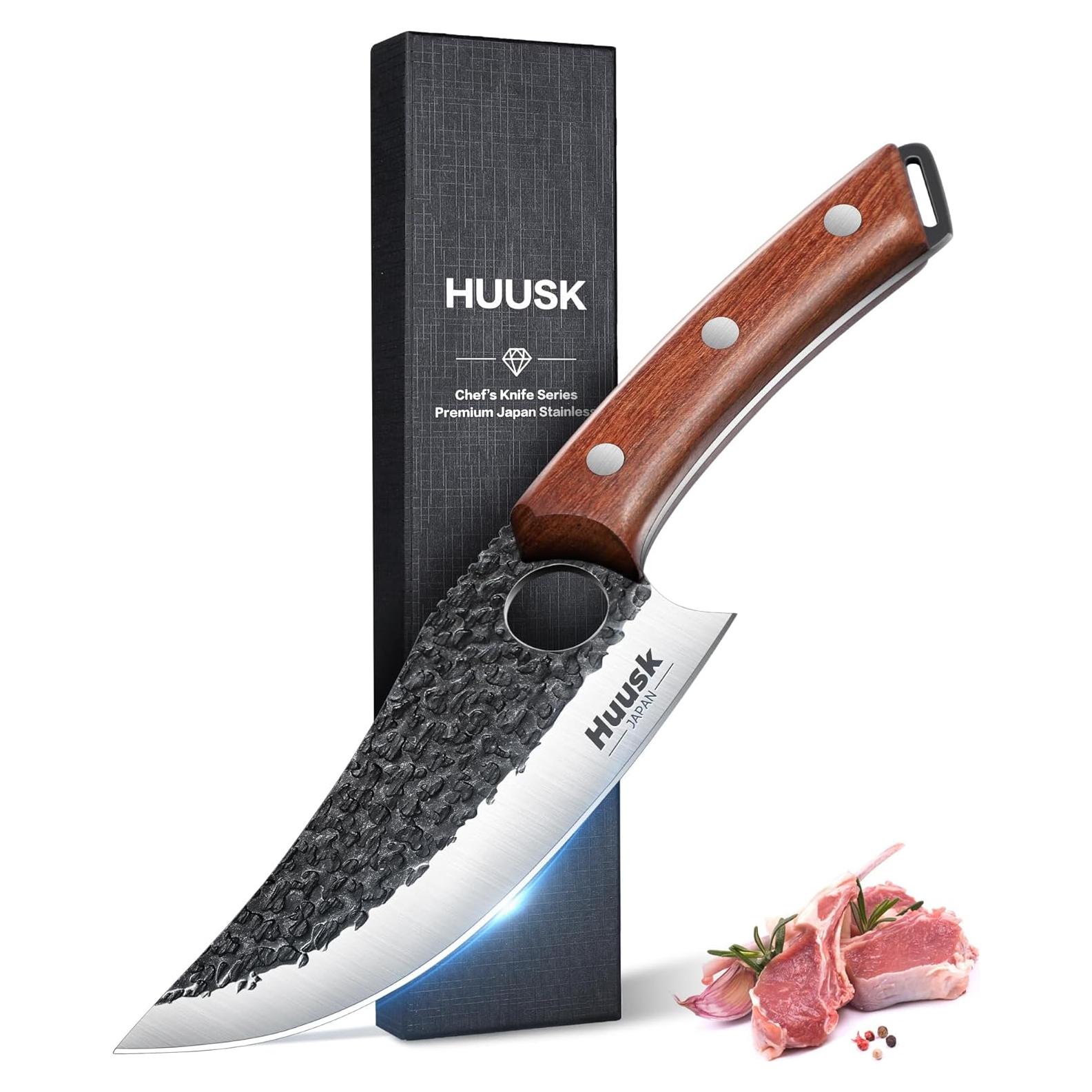 Cuchillo de Chef Huusk de Acero Japonés 28 cm, Mango Ergonómico
