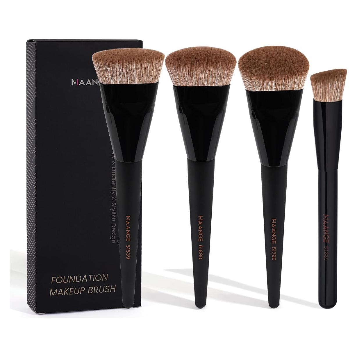 Juego de Brochas de Maquillaje MAANGE 4 Pcs Alta Calidad