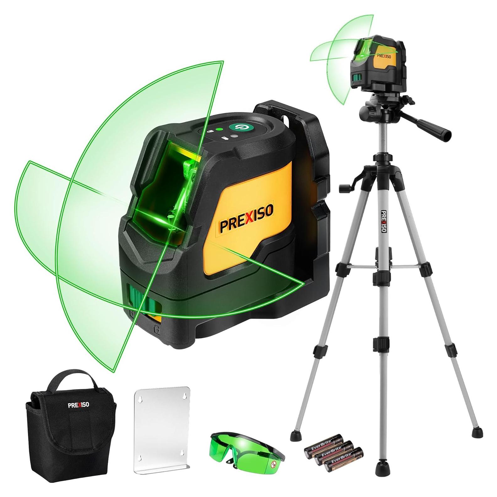 Nivel Láser Prexiso con Trípode IP54 30m Verde Autonivelante