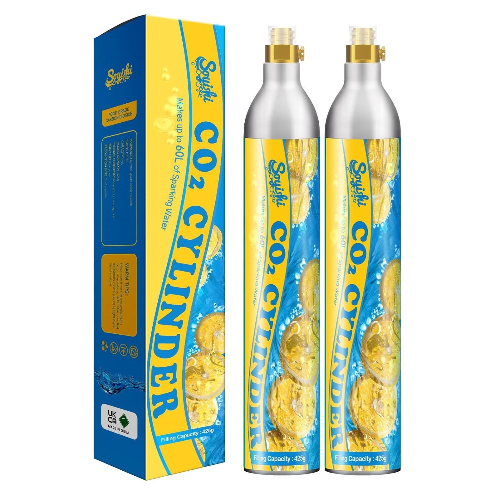 Cilindros de CO2 60L Soyishi - Set de 2 cartuchos roscados