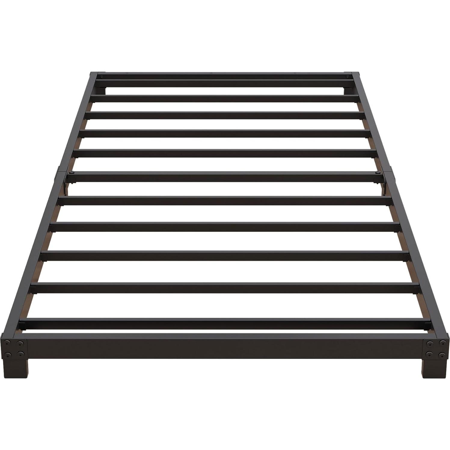 Marco de Cama Twin Nailsong 4 Pulgadas Metal Negro