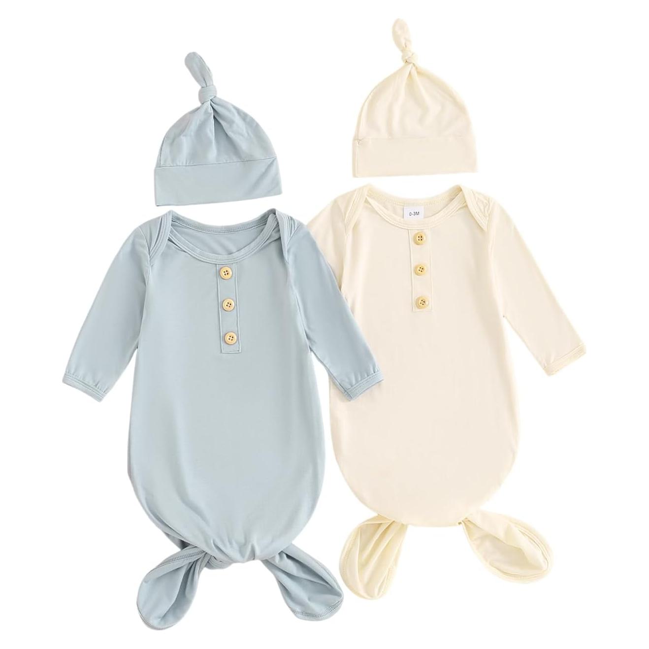 Conjunto Saco Anudado Bebé Merqwadd 0-3 Meses 2 Paquetes