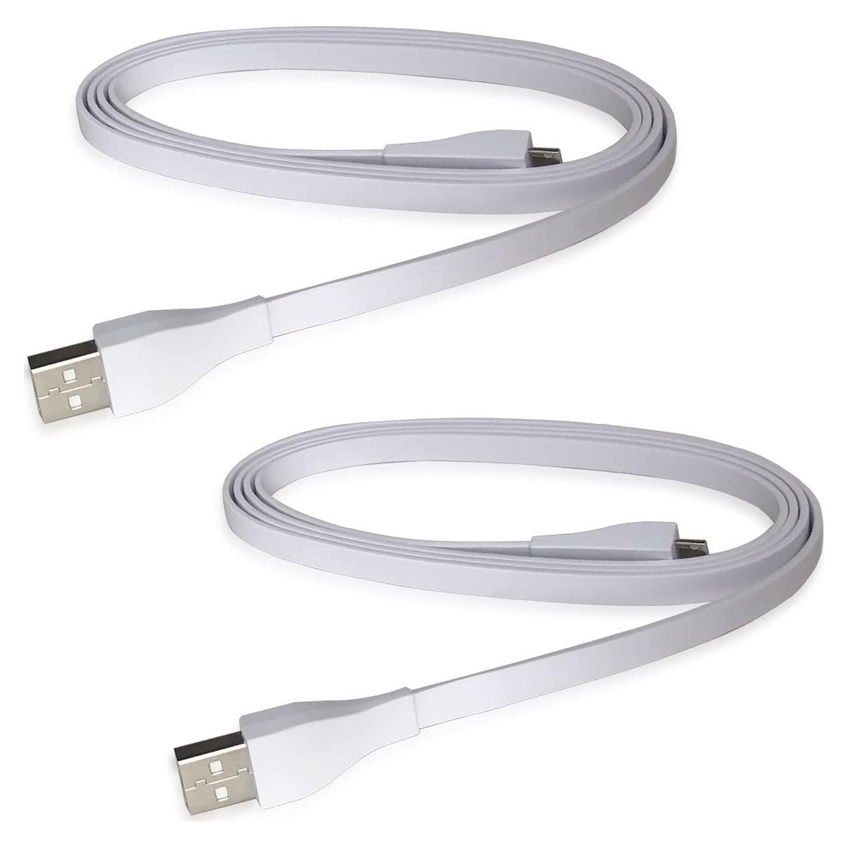 Cable de Carga USB QJYTH 1.2m para UE Boom y Wonderboom - 2 PCS Blanco