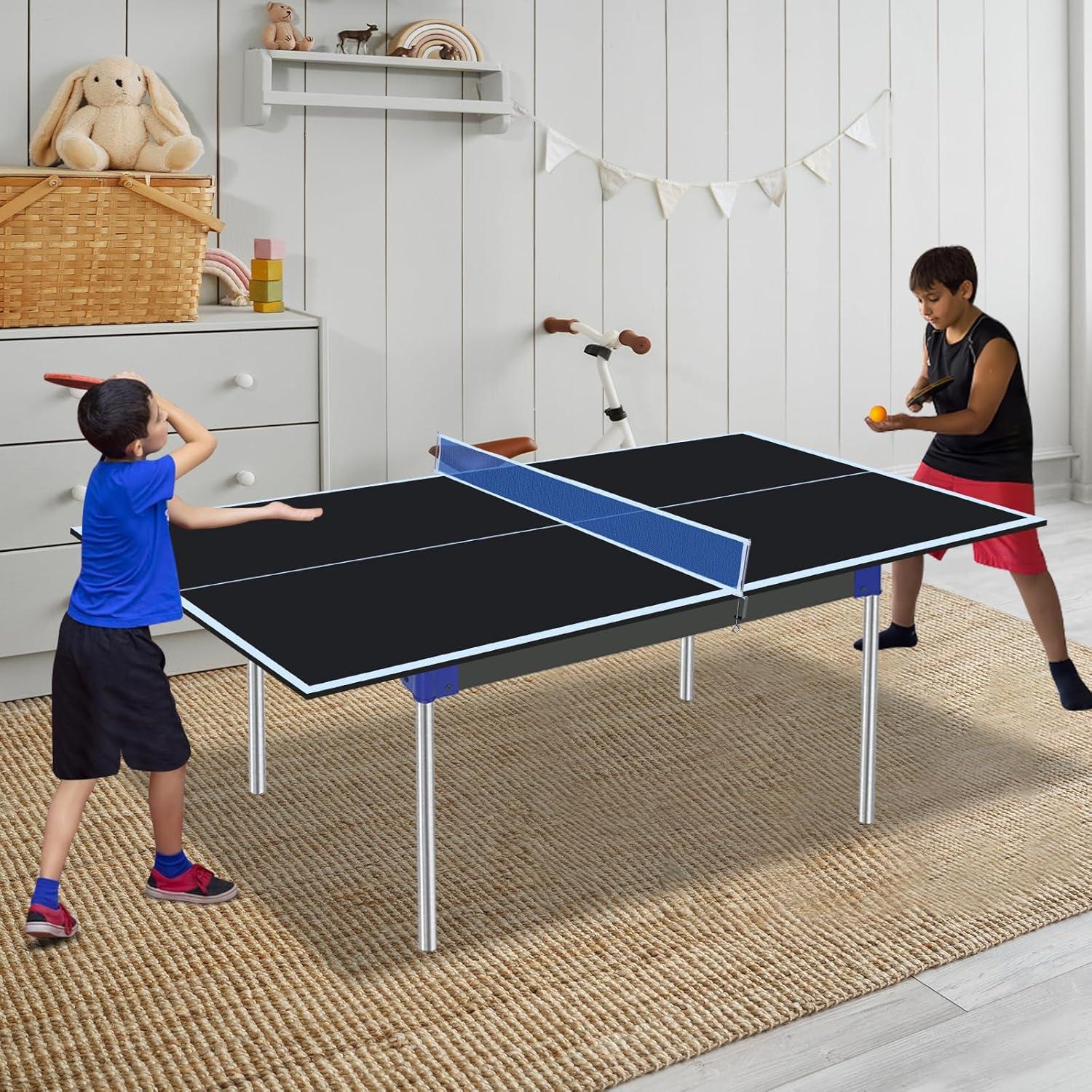 Mesa de Ping Pong Plegable Genérica 180 cm con Red y Acolchado