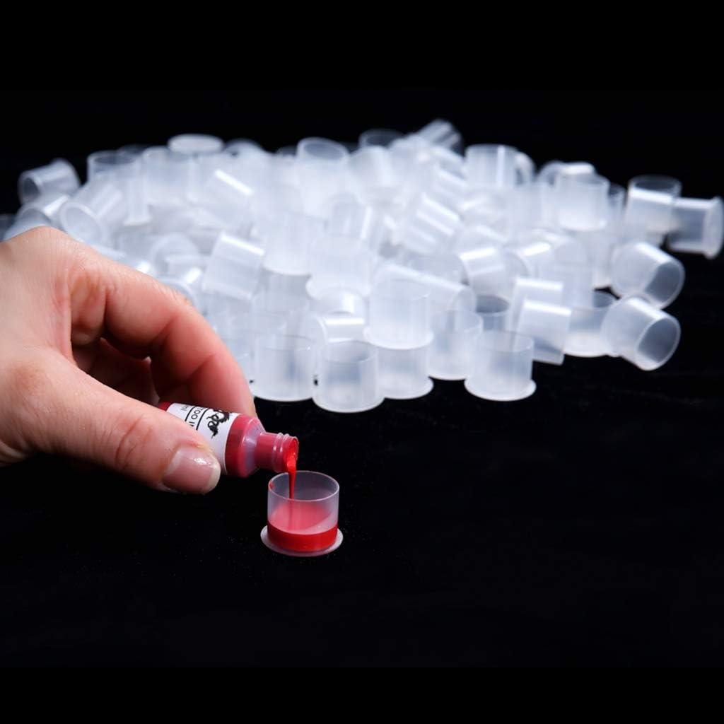 Tazas de Tinta Grandes DOWEI 1000pcs 14x17mm Plástico Blanco