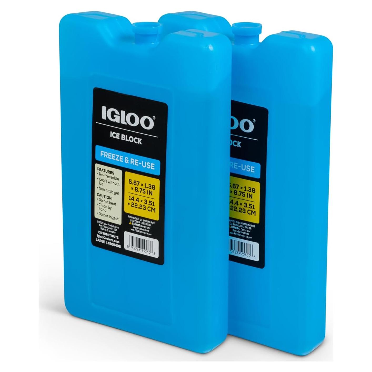 Bloque de Hielo Reutilizable Igloo Maxcold 2PK Grande