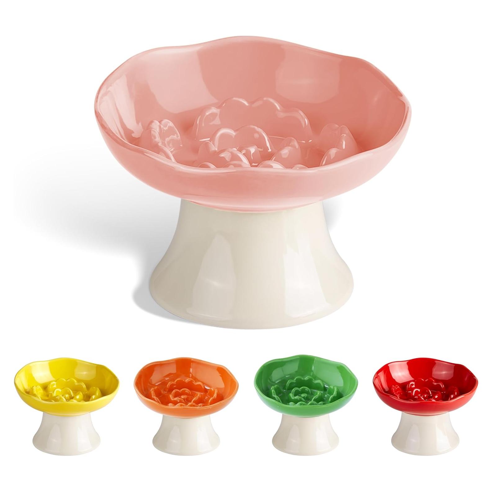 Cuenco de Cerámica para Alimentación Lenta Trundisan Rosa Suave