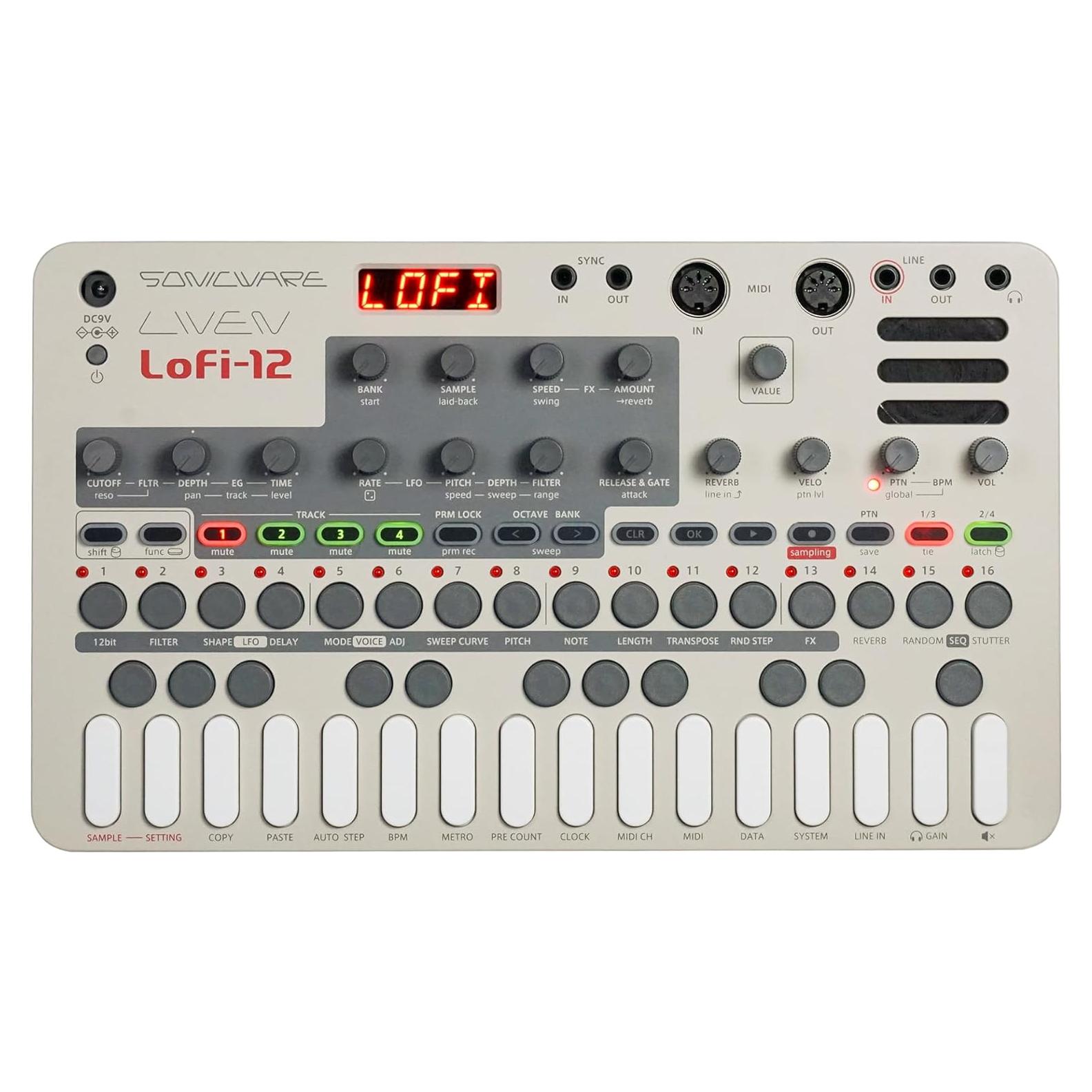 Groovebox Liven Lofi-12 Muestreo 12 bits 4 pistas