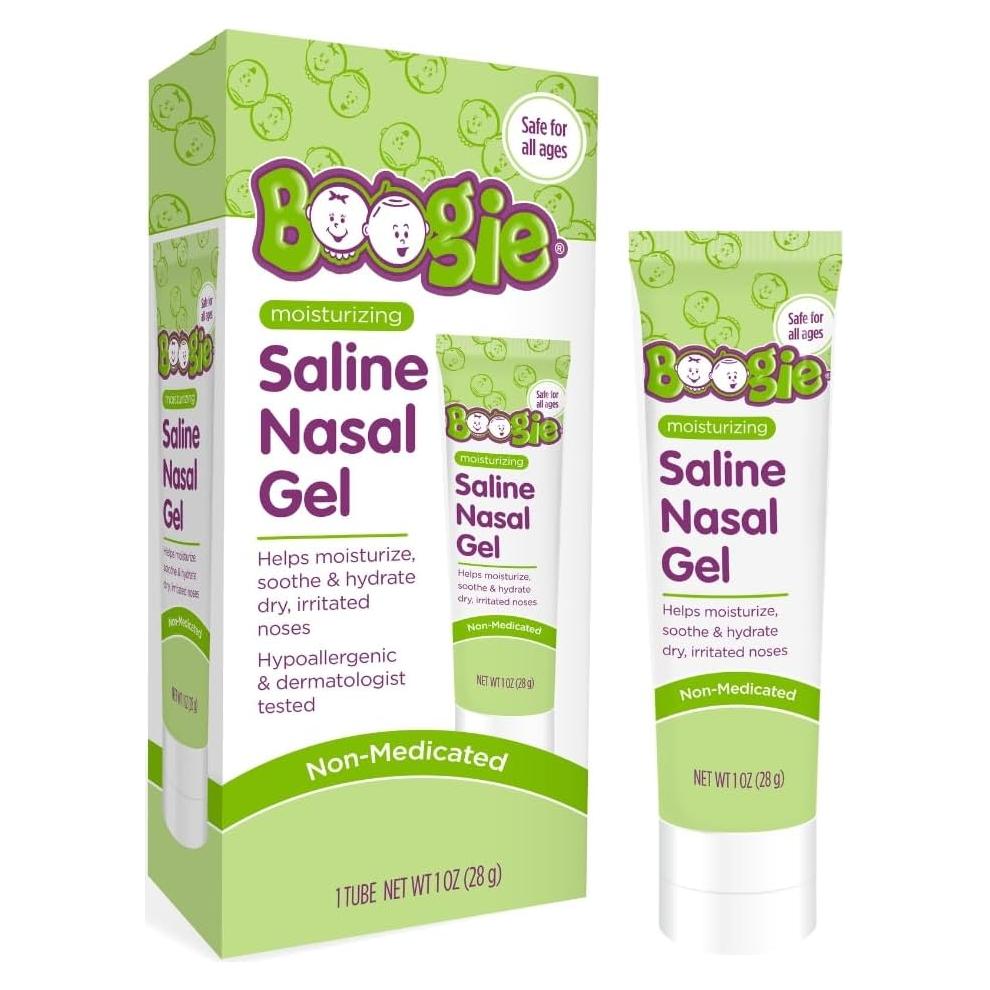 Gel Nasal Salino Boogie con Aloe, Alivia Narices Secas 1 Paquete