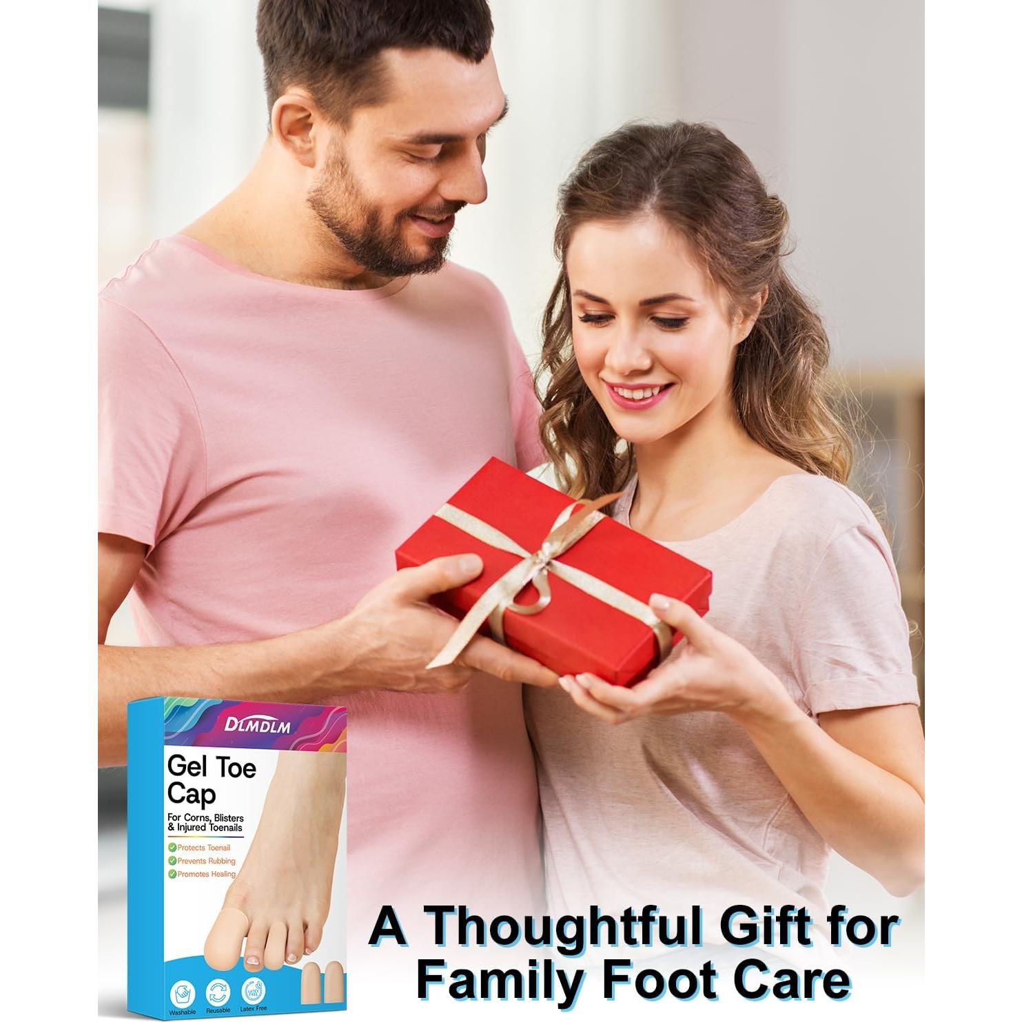 6 Capuchones Protectores de Dedos de Gel DLMDLM - Beige Pequeño