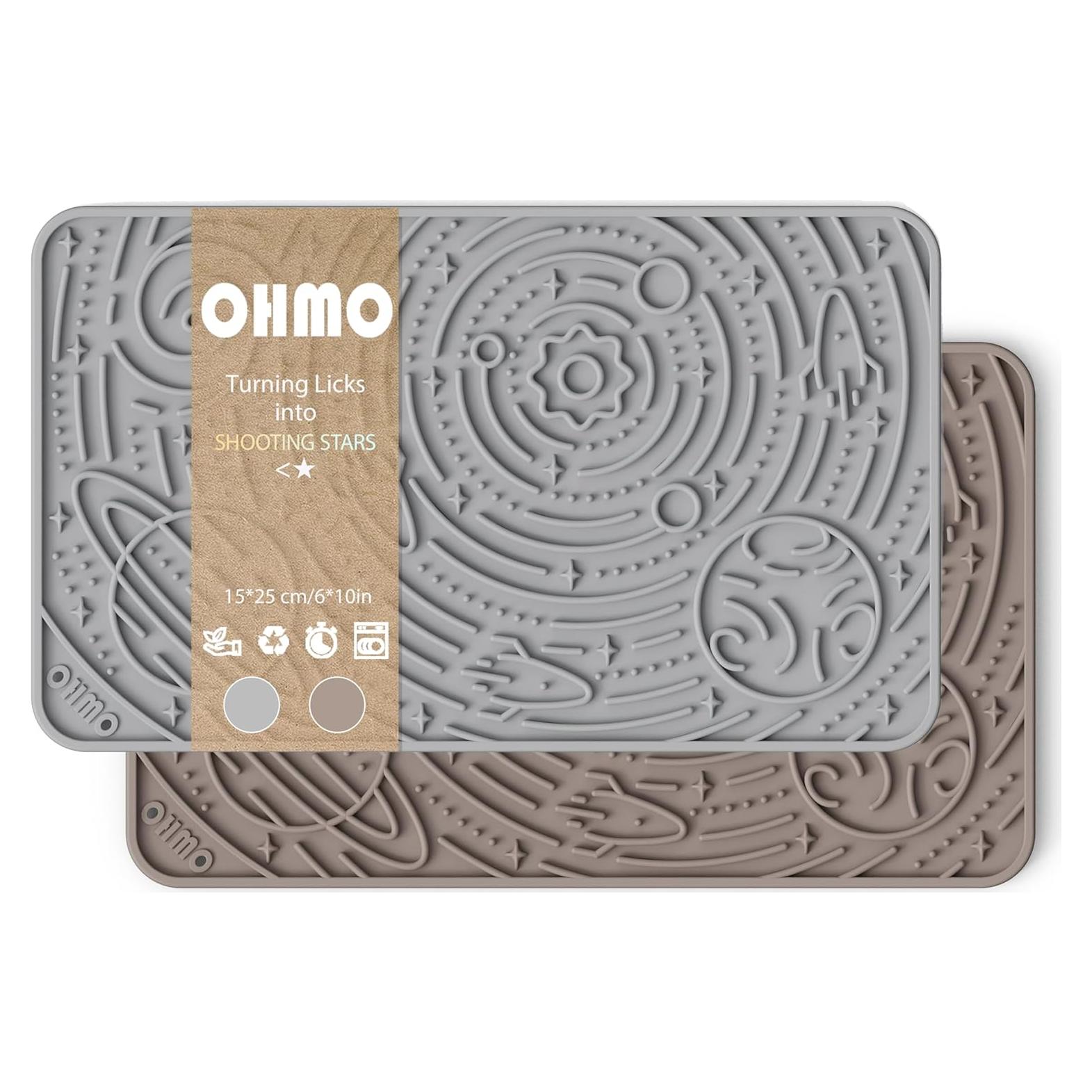 Tapete de Lamer OHMO para Perros y Gatos - Gris y Beige