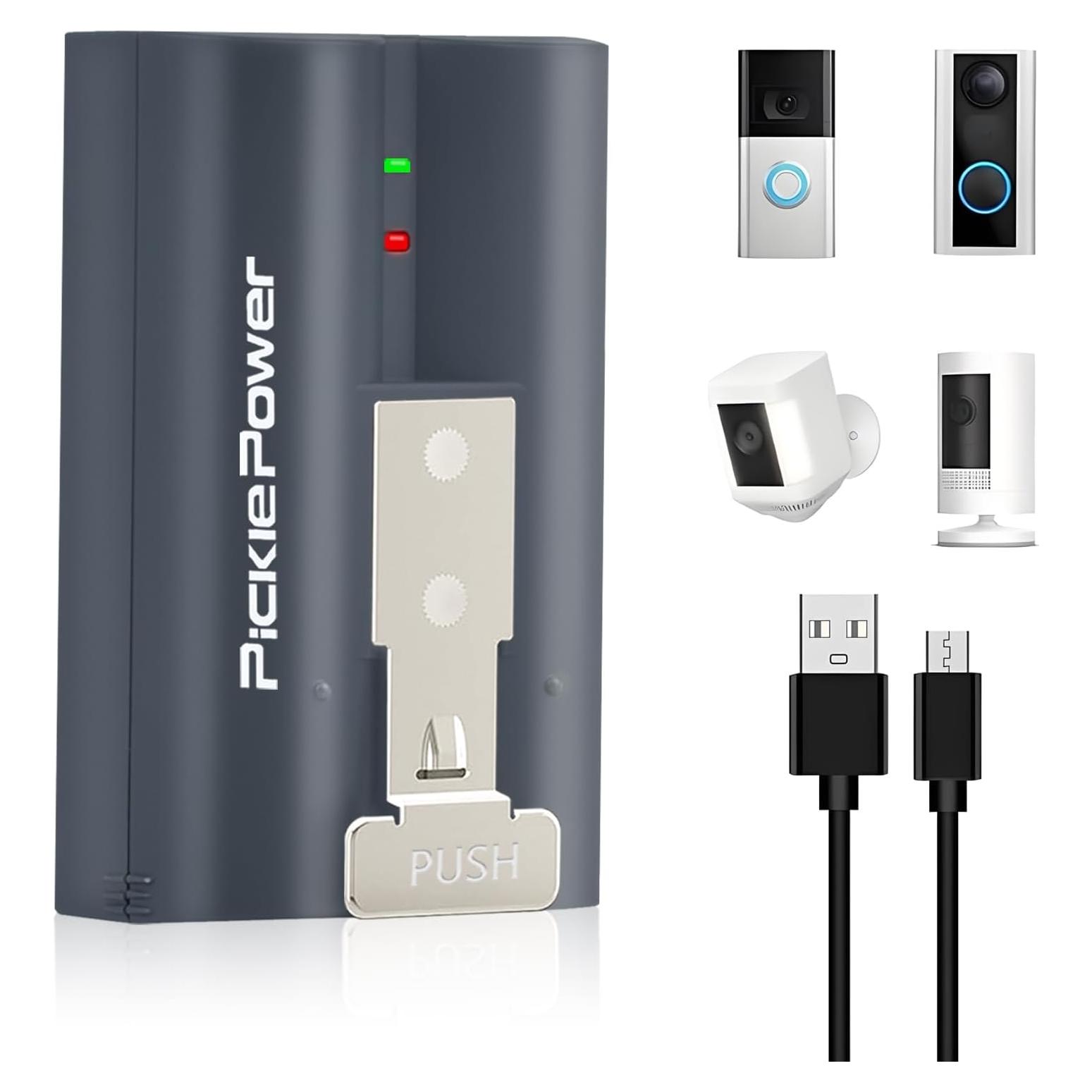 Batería Recargable Pickle Power 6040mAh para Timbre Ring 2/3/4