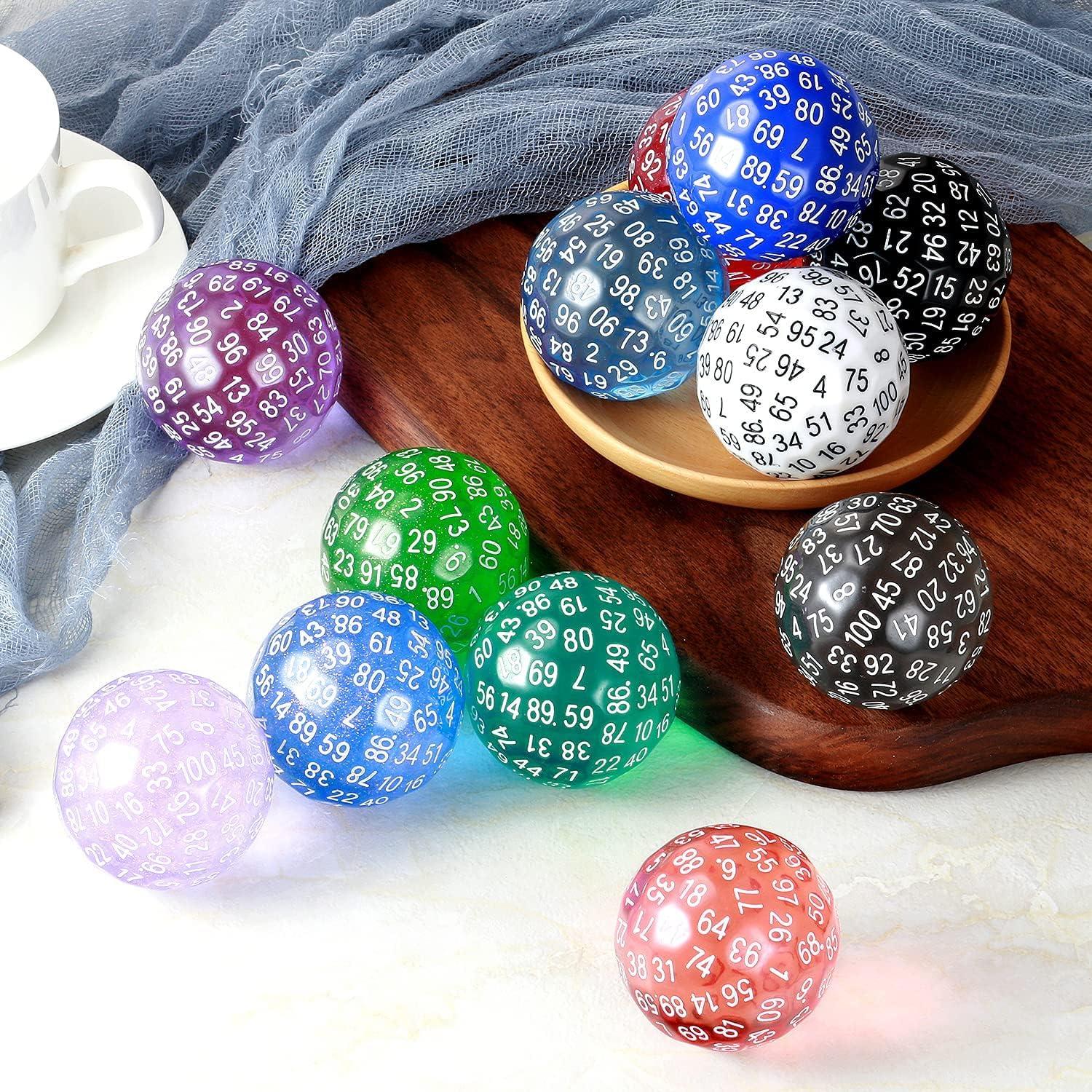 Dado Poliédrico D100 DNDND Negro Sólido 50mm con Bolsa