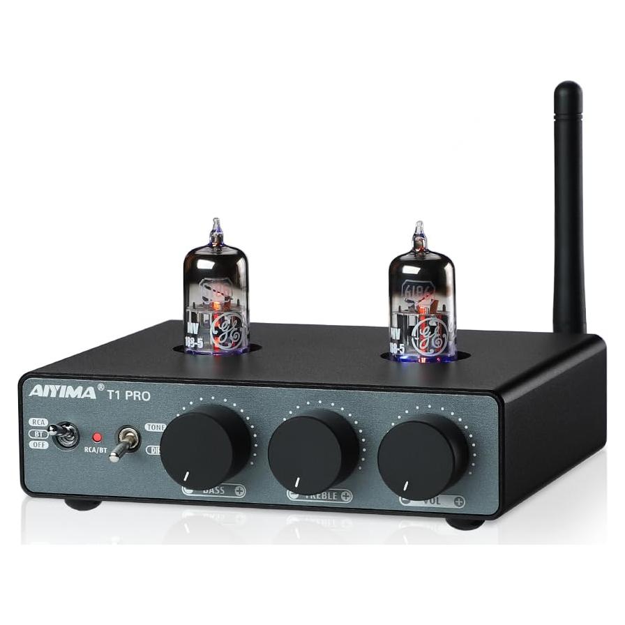 Preamplificador AIYIMA T1 PRO Válvula Bluetooth RCA 12V