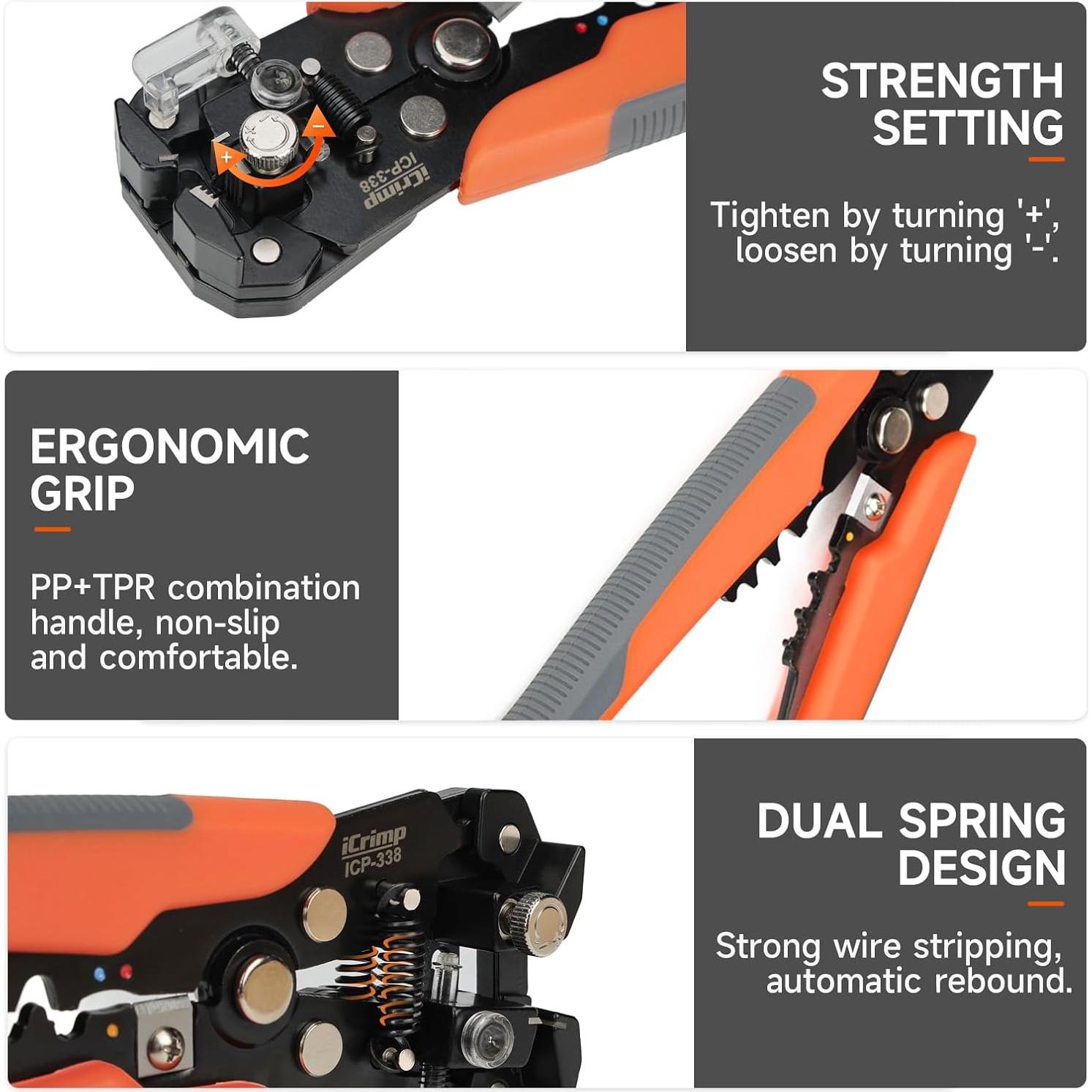 Kit de Desforre de Cables iCrimp ICP-338 260PCS 22-10 AWG