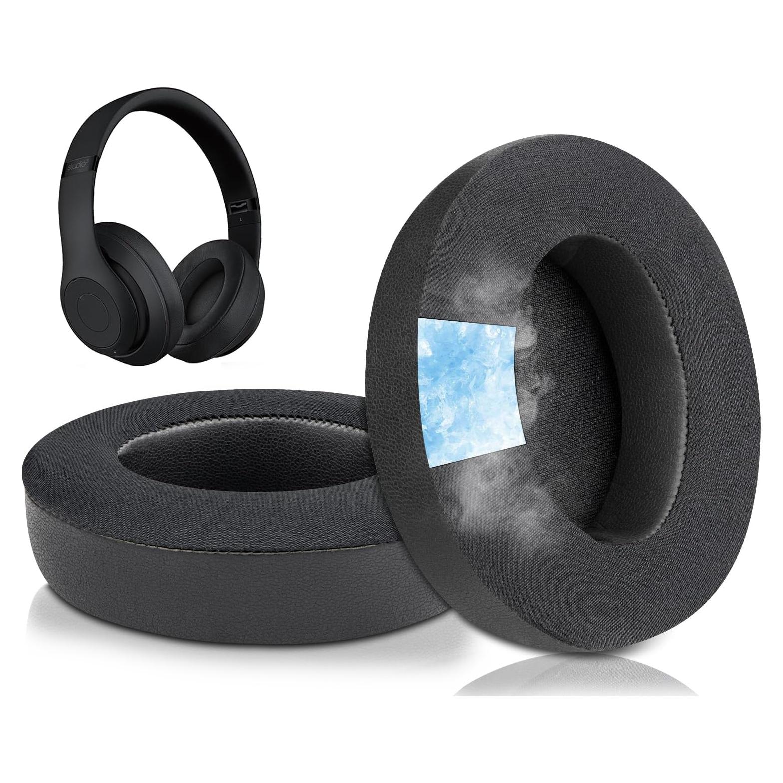 Almohadillas de Gel Refrigerante SoloWIT para Auriculares Beats Studio 2 y 3 - Negro