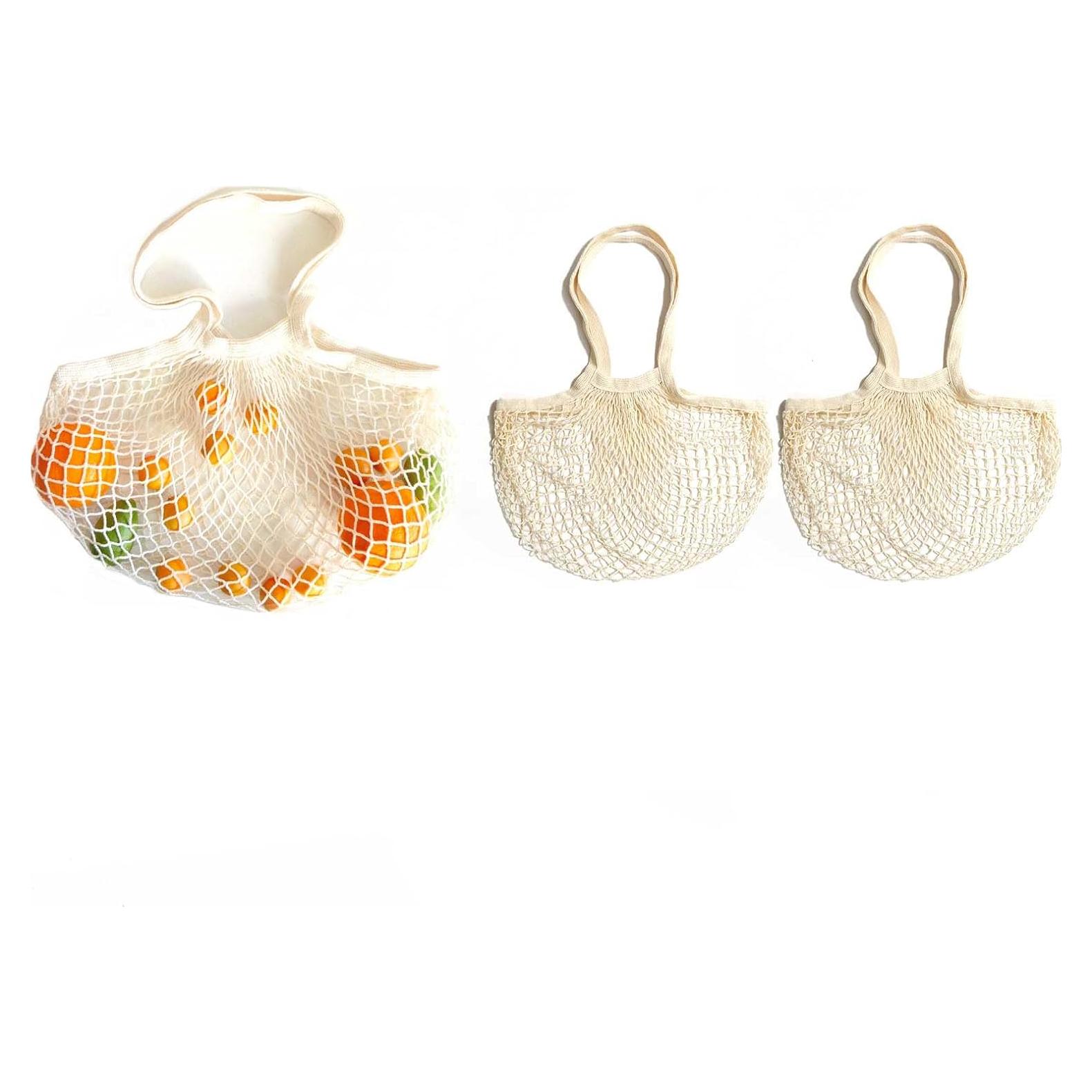 Bolsas de Malla de Algodón LZMS 3PCS Reutilizables 35.5x66cm