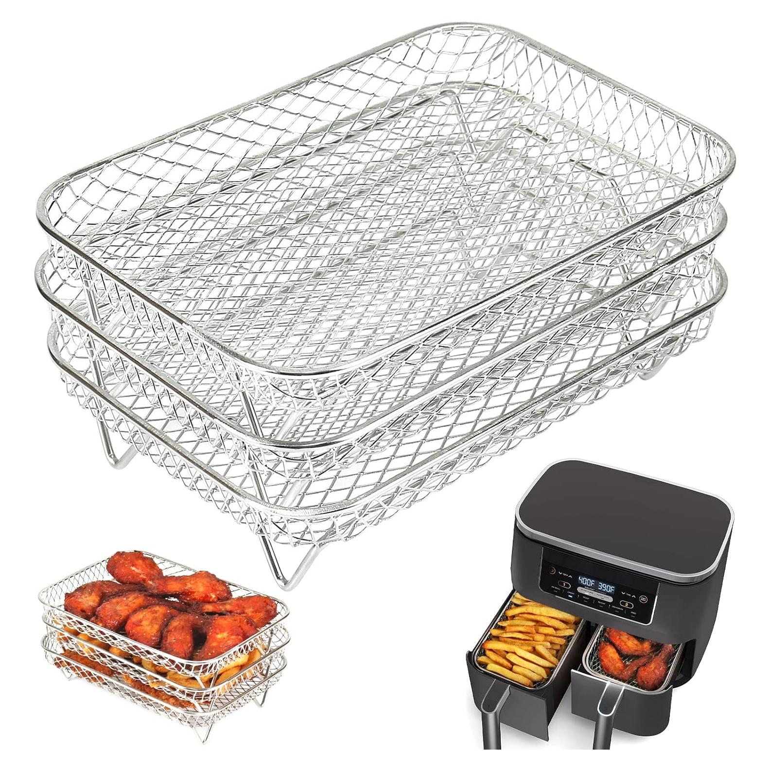 Soporte apilable para freidora de aire BYKITCHEN 3 capas acero