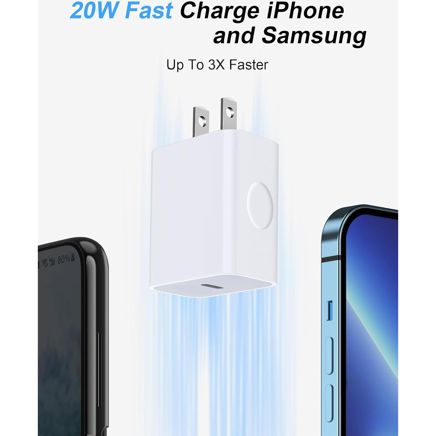 Cargador USB C 20W AILKIN para iPhone y Samsung - Carga Rápida
