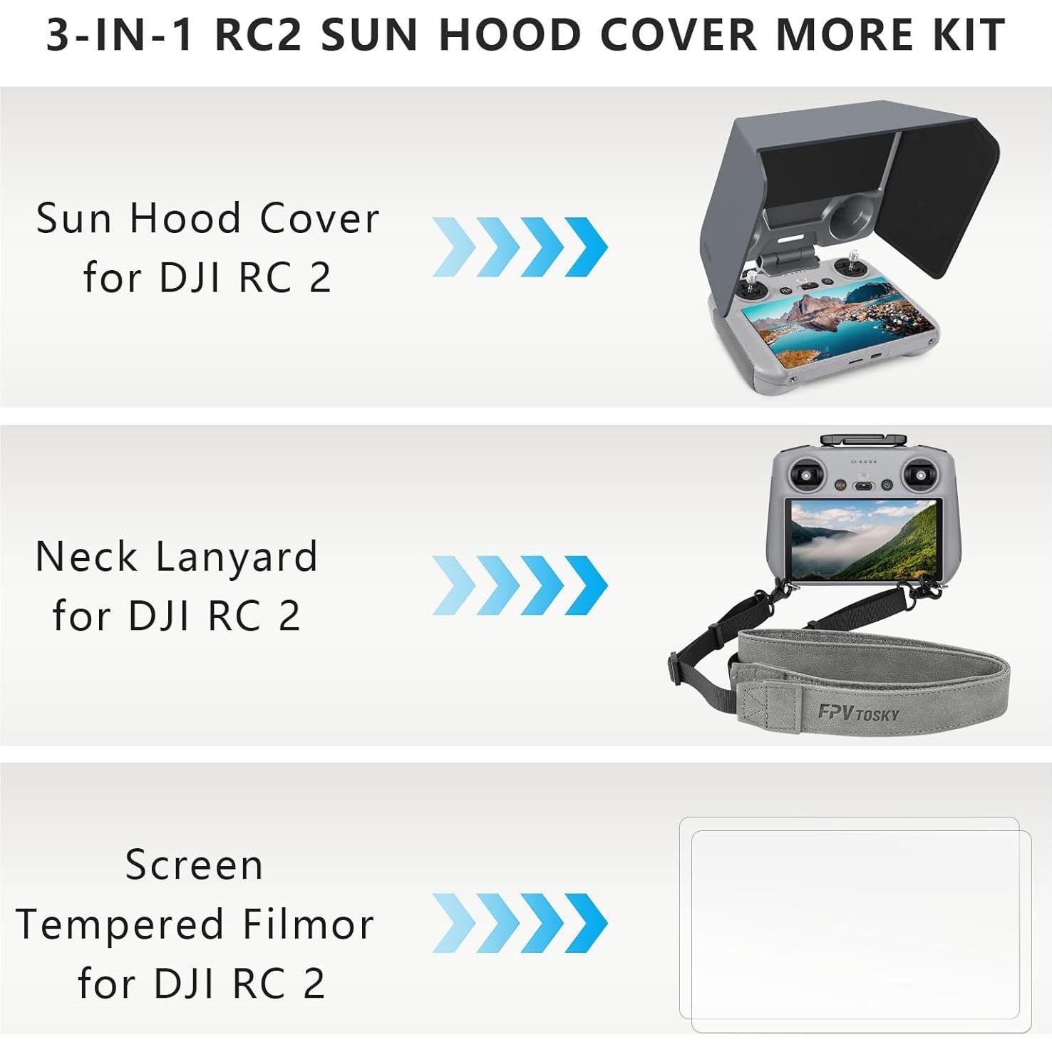 Kit de Protección FPVtosky para Controlador RC 2 DJI Mini 4 Pro
