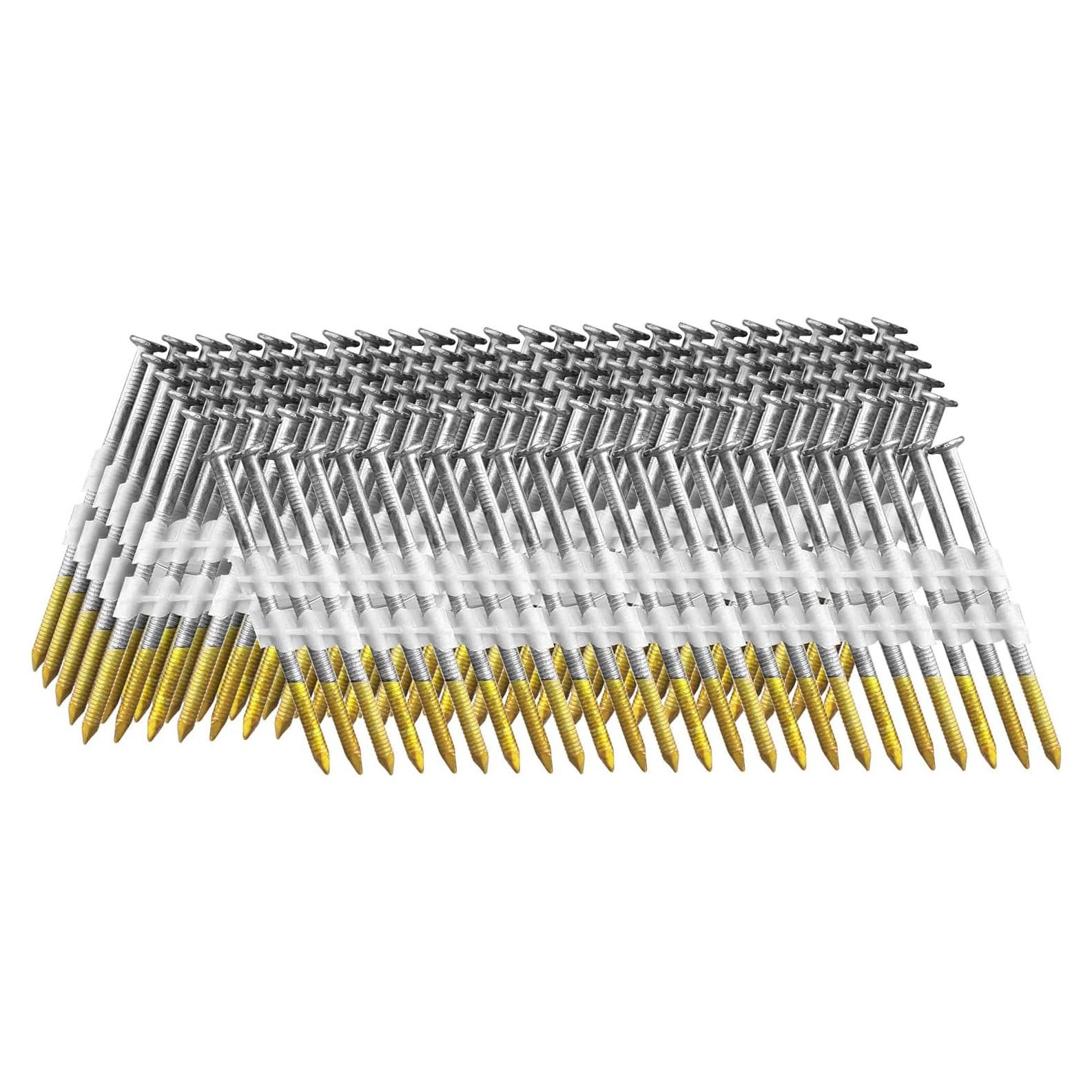 Clavos de Enmarcado Galvanizados 2.5" 700 Pcs para Clavadora