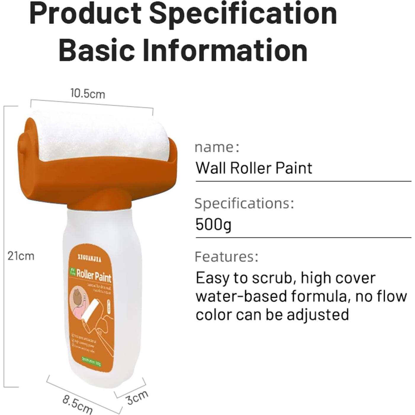 Pintura Blanca a Base de Agua AUOMLVH 1000g Kit de Rodillo