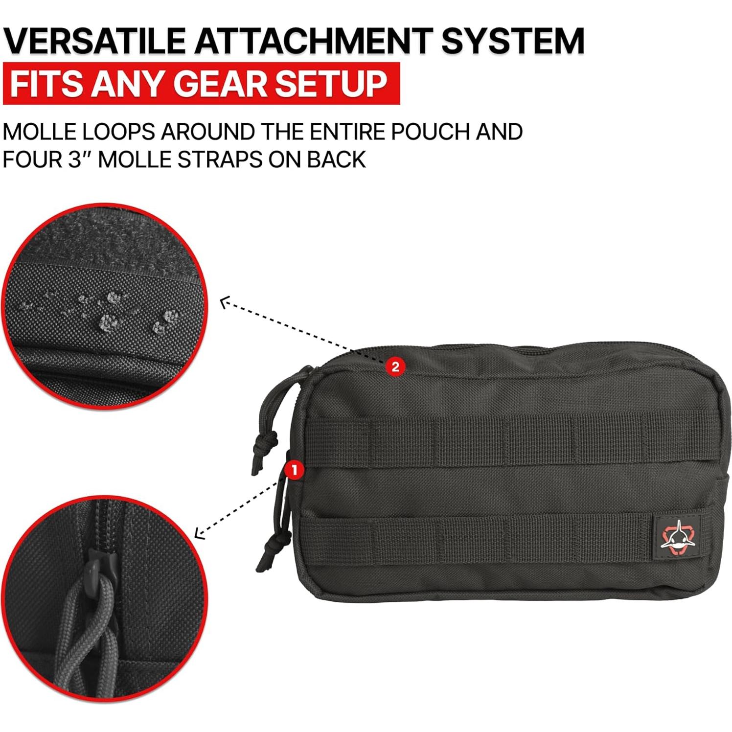 Bolsa de Cintura Molle Orca Tactical Negra 22.86x12.7cm