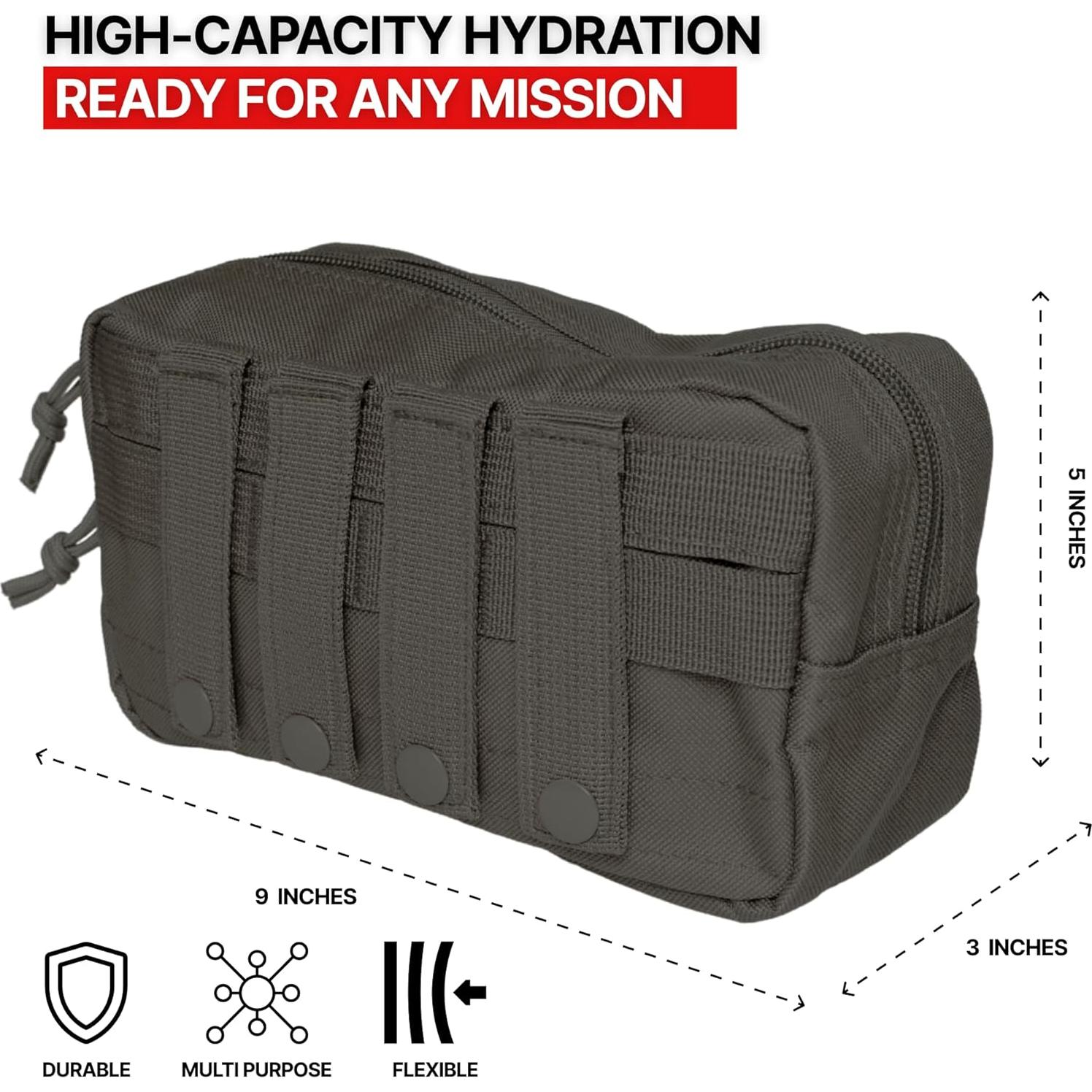 Bolsa de Cintura Molle Orca Tactical Negra 22.86x12.7cm