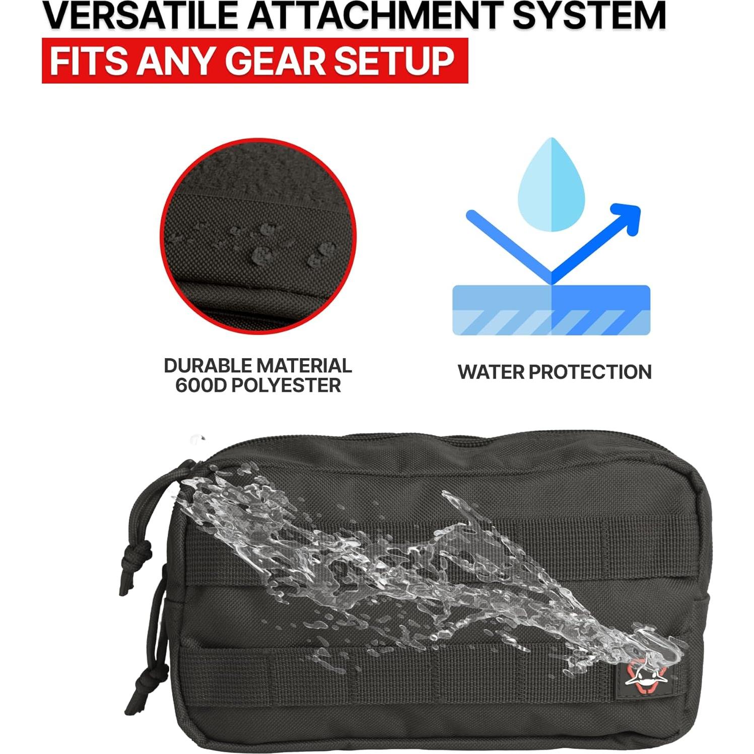 Bolsa de Cintura Molle Orca Tactical Negra 22.86x12.7cm