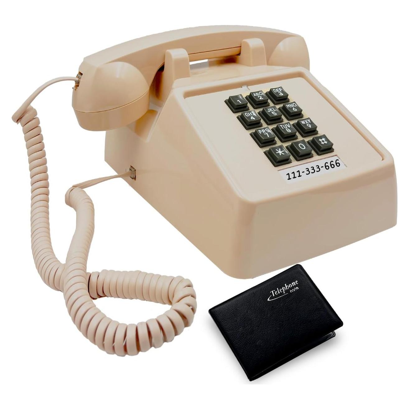 Teléfono de Línea Fija Vintage JIUZHOUYOUTU Beige 1.13 kg