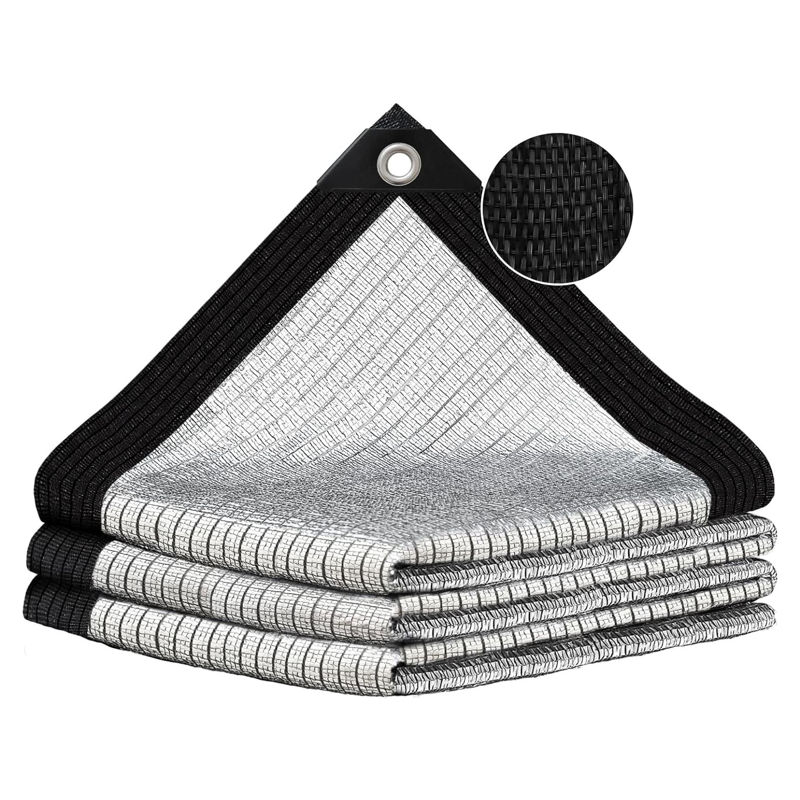 Tela de Sombra 80% BXAEYIPOR Plata 0.91x2.13m para Jardín