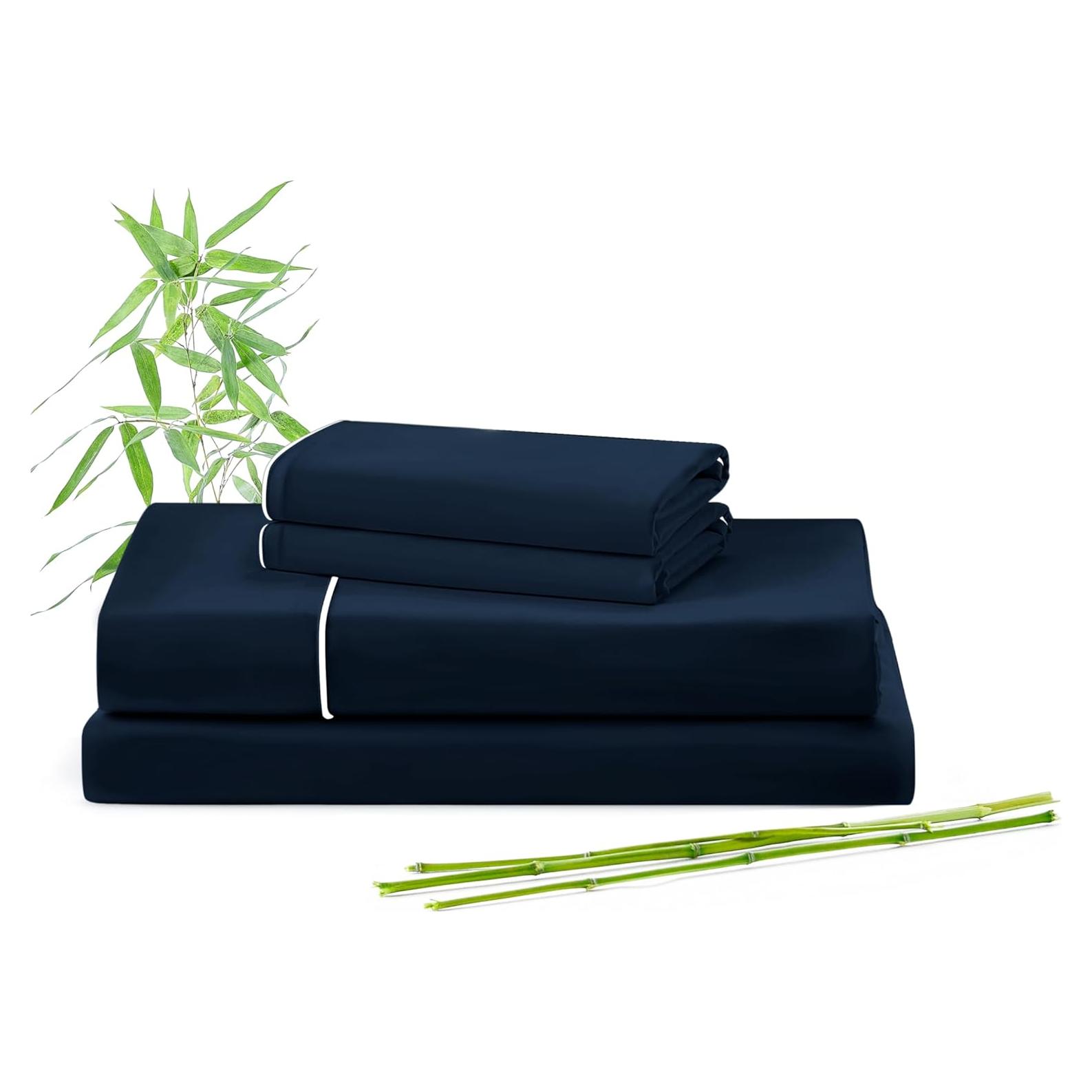 Juego de Sábanas de Lujo Plush Organic Queen 4 Piezas Viscosa Bambú