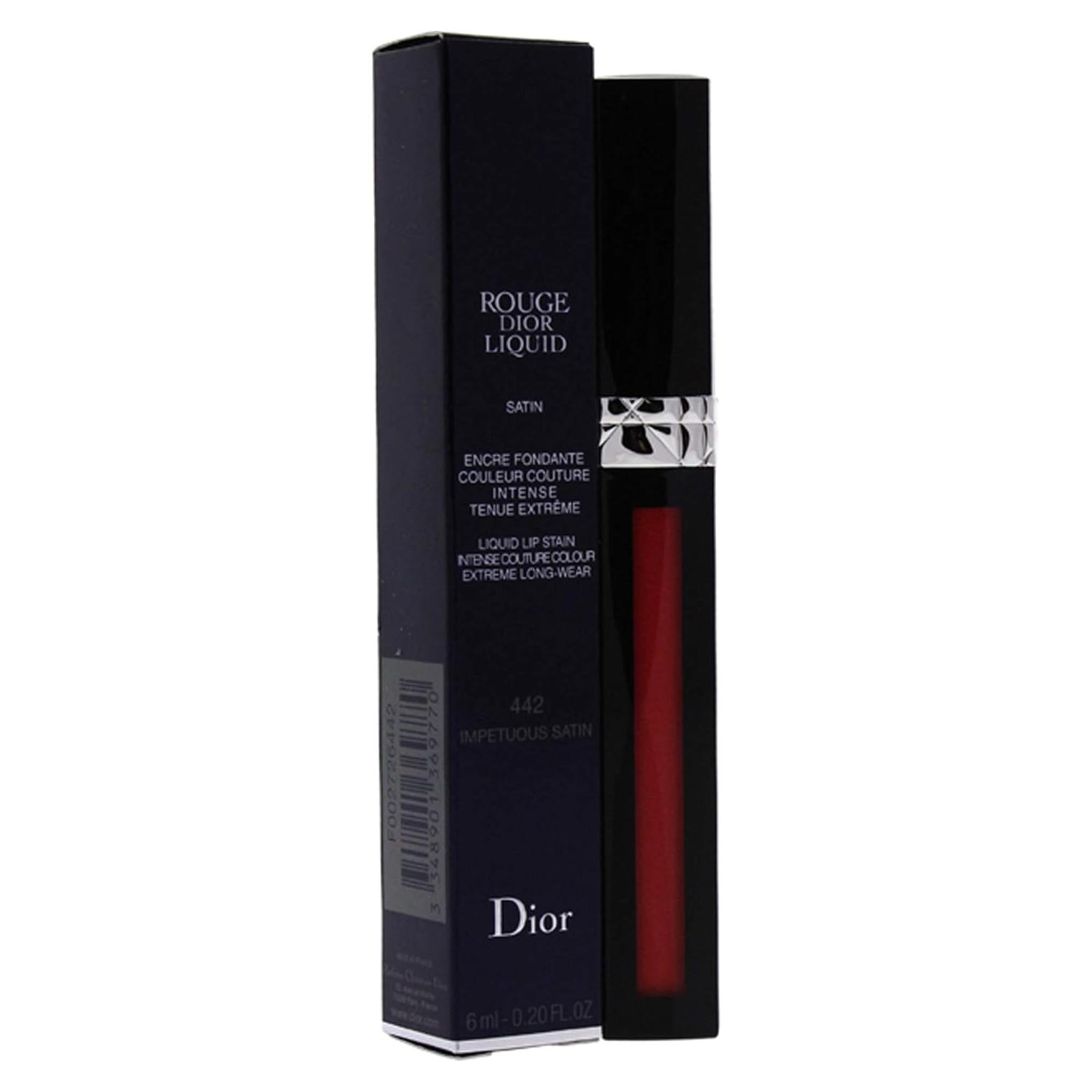 Labial Líquido Rouge Dior 442 Impetuoso Satinado 5.67g