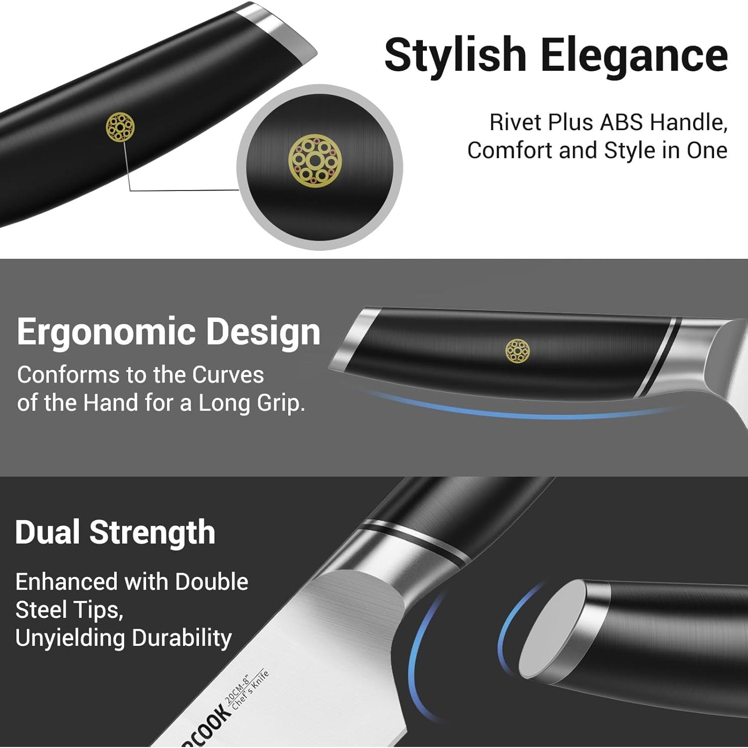 Cuchillo de Chef Astercook 20.32 cm Acero Inoxidable Forjado