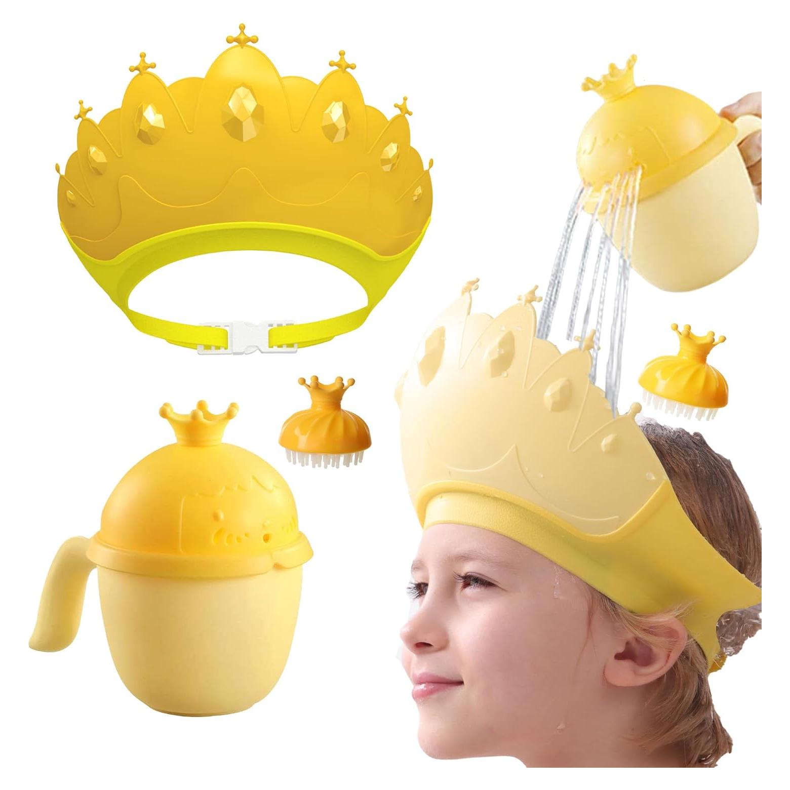 Gorro de Ducha para Bebé Thcbme Amarillo Ajustable 0-9 Años
