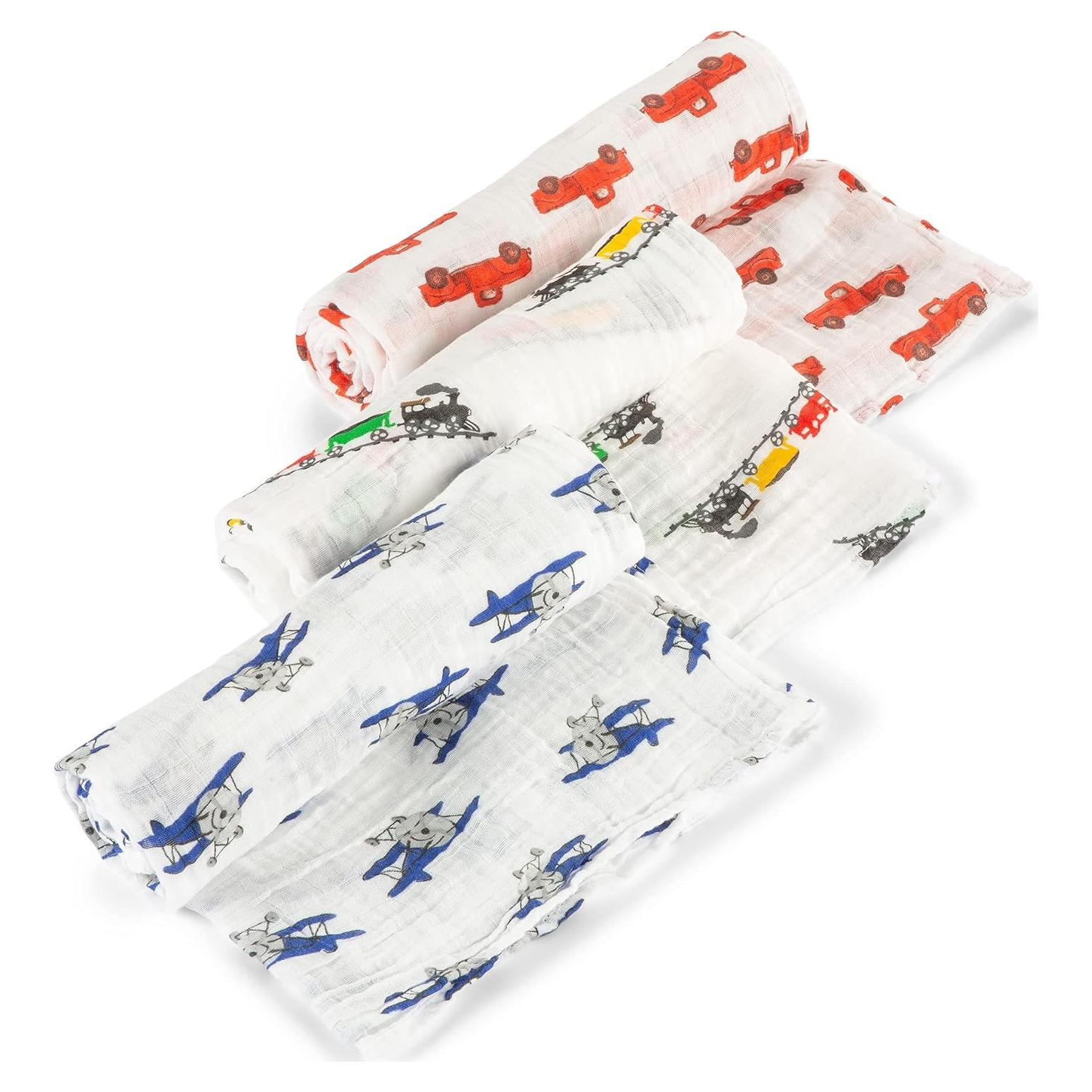 LollyBanks Paquete de 3 Mantitas de Muselina 120x120 cm