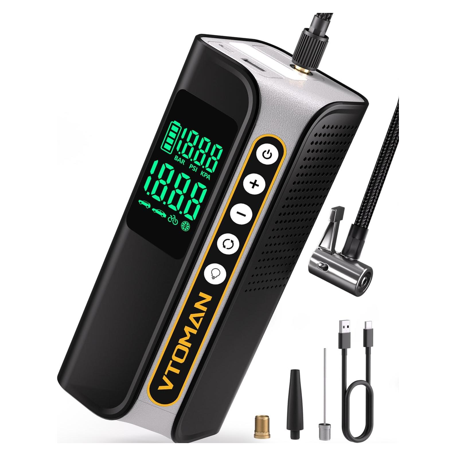 Compresor de Aire Portátil VTOMAN X6 Pro 160 PSI con Luz LED