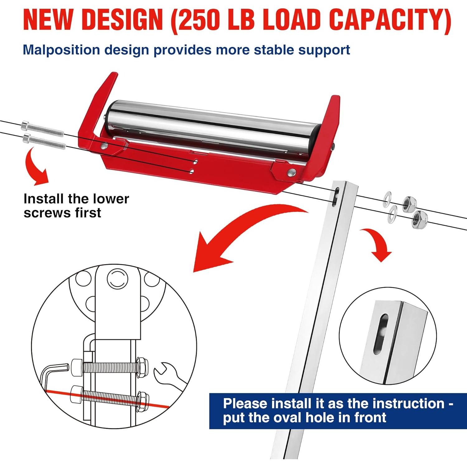 Soporte de Rodillo Plegable WORKPRO 113.4 kg Ajustable