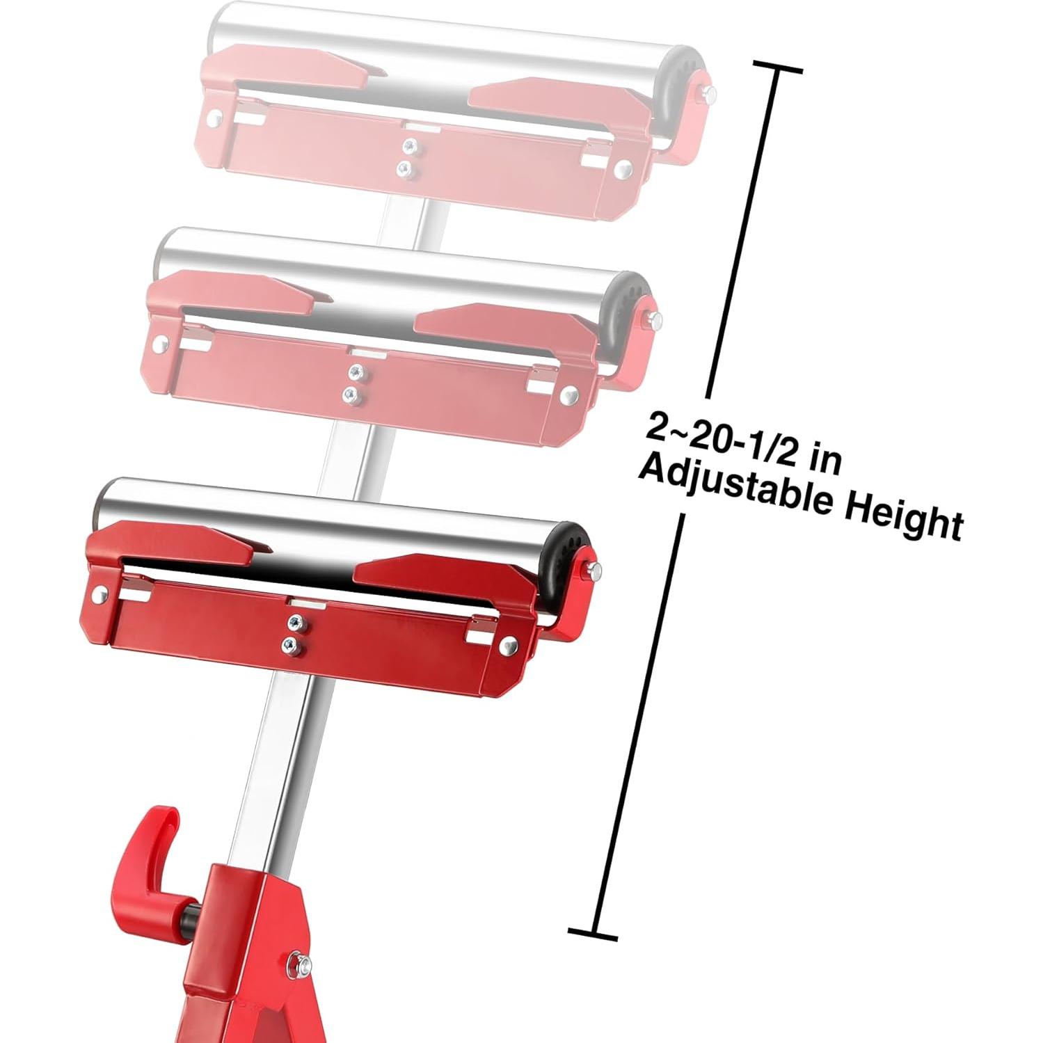 Soporte de Rodillo Plegable WORKPRO 113.4 kg Ajustable