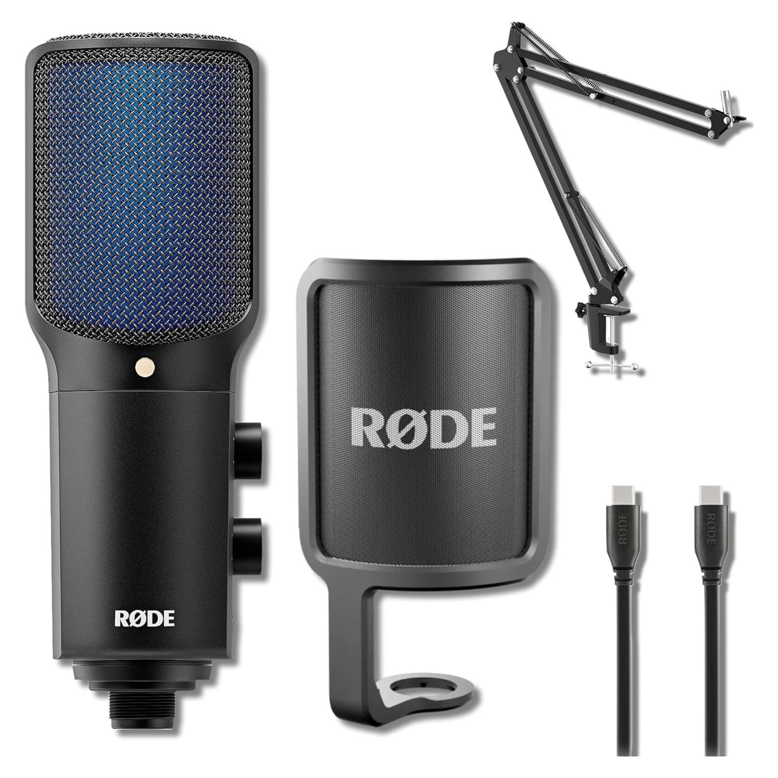 Micrófono USB Rode NT-USB+ con Brazo StreamEye y Filtro