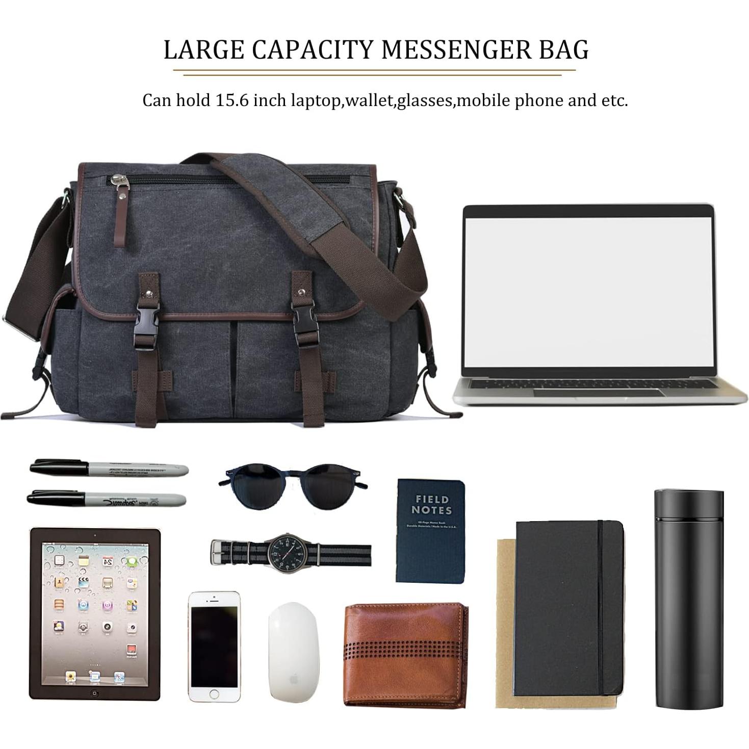 Bolsa Mensajera de Lona CROCOD para Laptop 15.6" Unisex