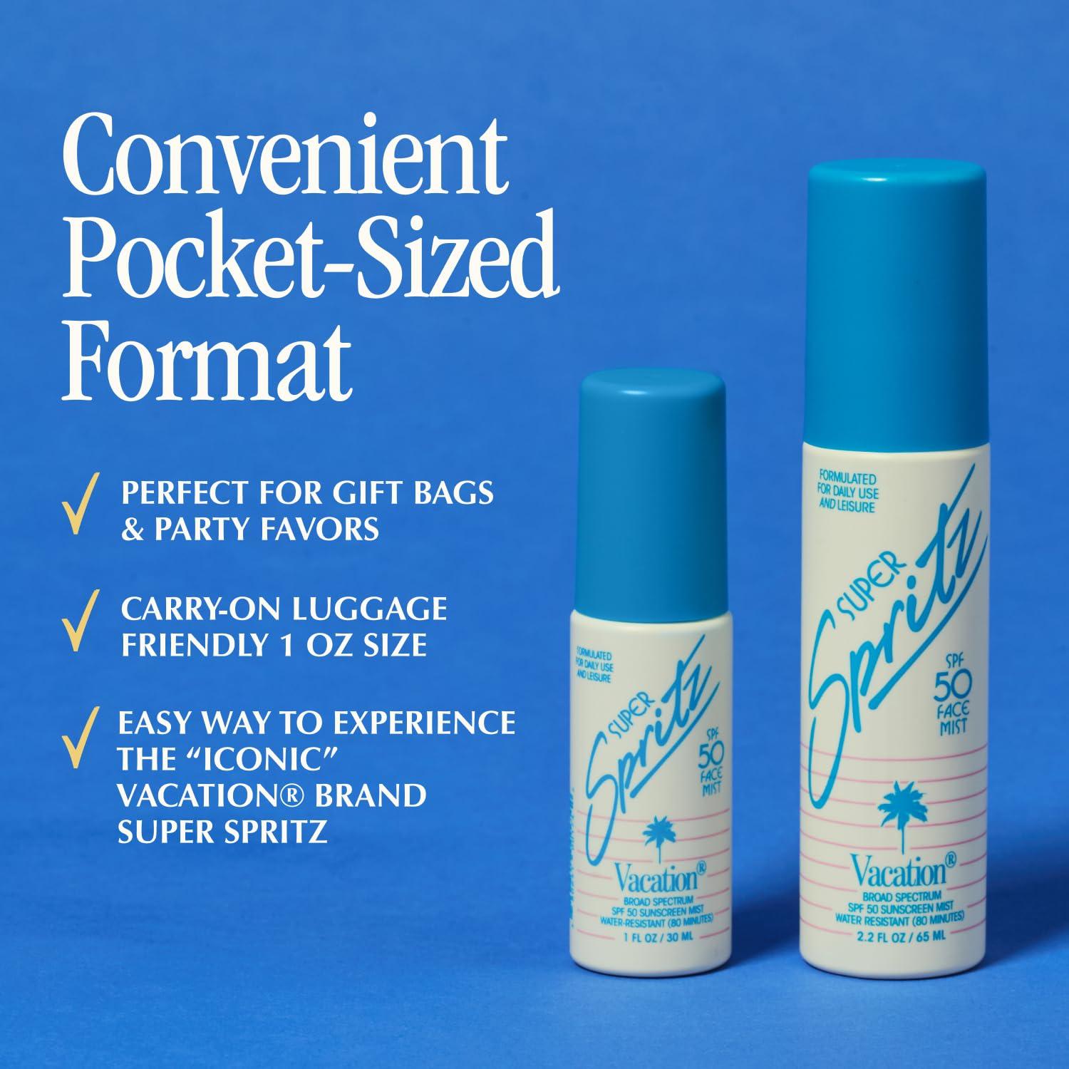 Spray Solar Facial Vacation SPF 50 Mini 6x1oz Resistente Agua