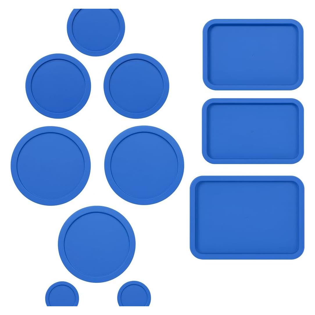 Tapa de Reemplazo Pyrex Azul 9 Piezas - A prueba de Fugas