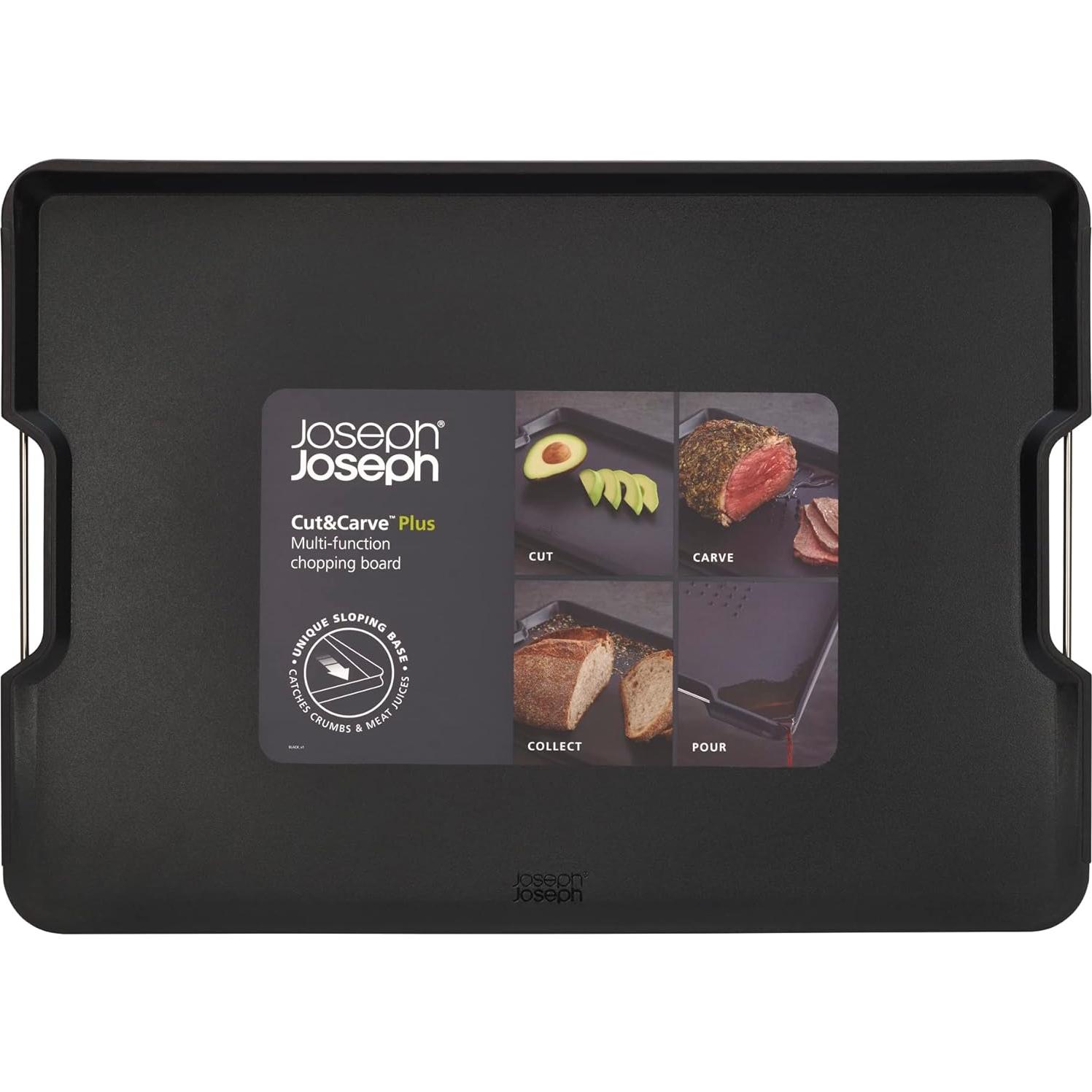 Tabla de Cortar Antideslizante Joseph Joseph 40.9x29cm Negra