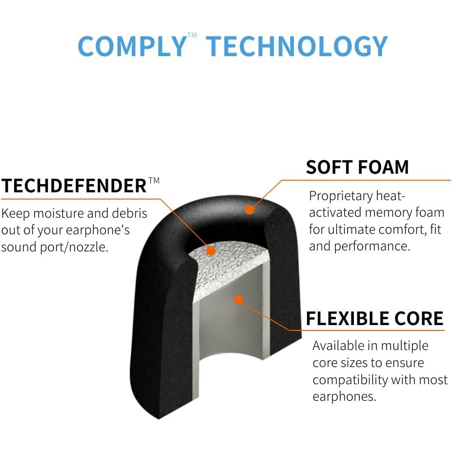 Consejos de Espuma de Memoria Comply para Sony MDR-XB50AP - Mediano (3 pares)