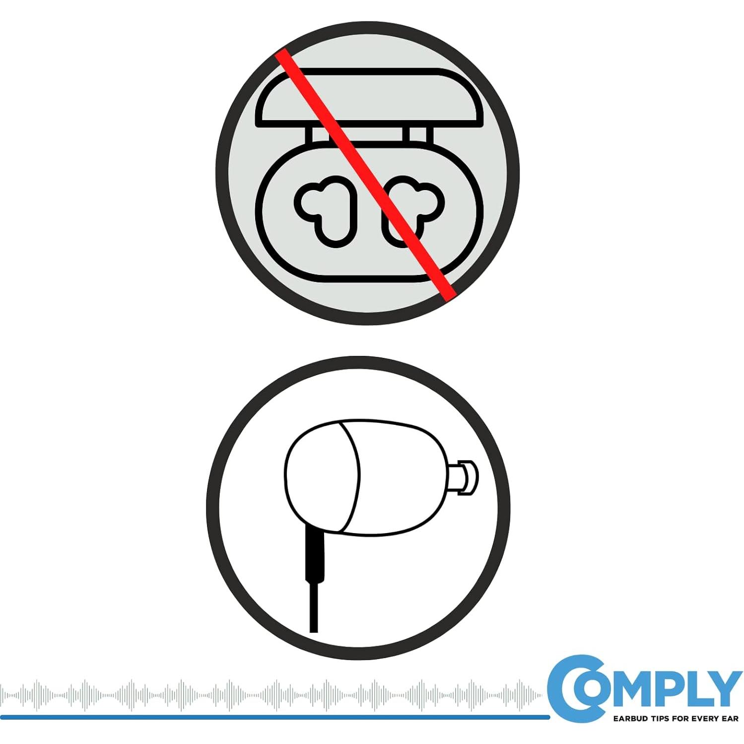 Consejos de Espuma de Memoria Comply para Sony MDR-XB50AP - Mediano (3 pares)