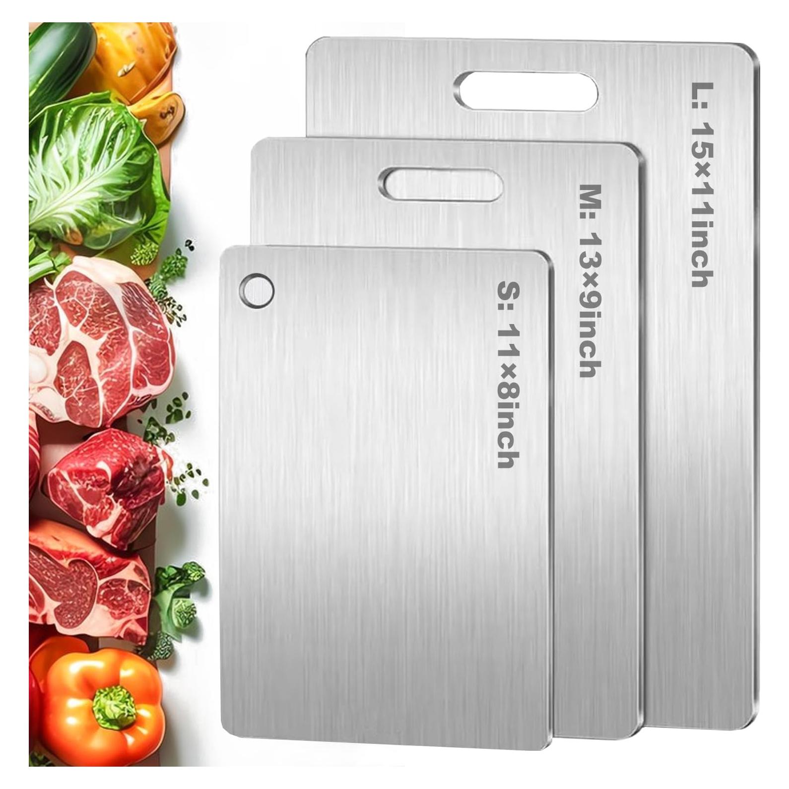 Juego de 3 Tablas de Cortar de Titanio Genérico 30-40 cm