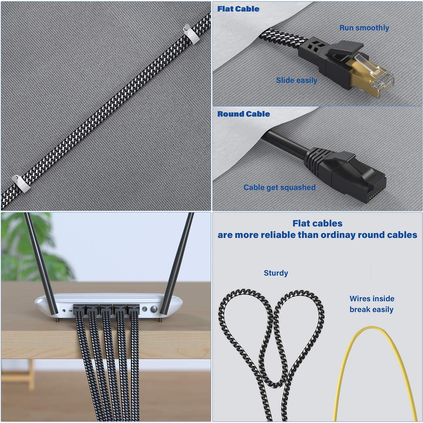 Cable Ethernet Cat 8 30 cm Orbram 10-Pack Alta Velocidad