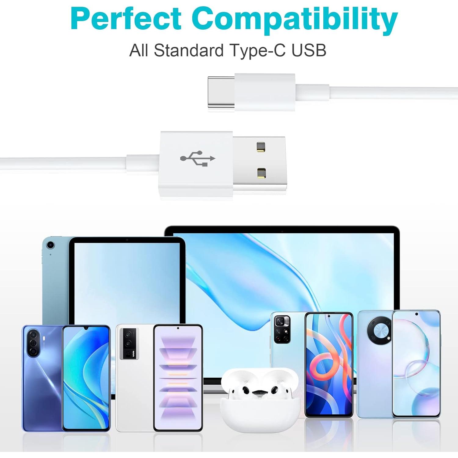 Cable USB C Ofuca 1.8M 2Pack Carga Rápida 2.4A Compatible