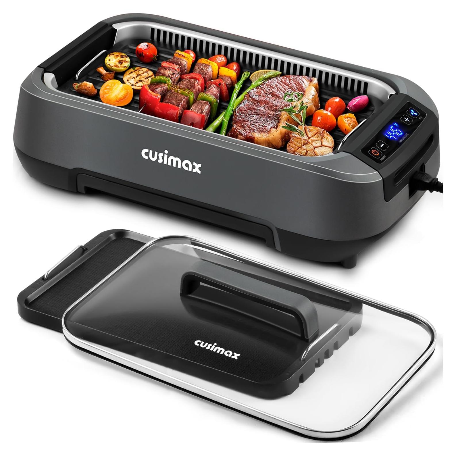 Parrilla Eléctrica Sin Humo CUSIMAX 1500W Interior Antiadherente